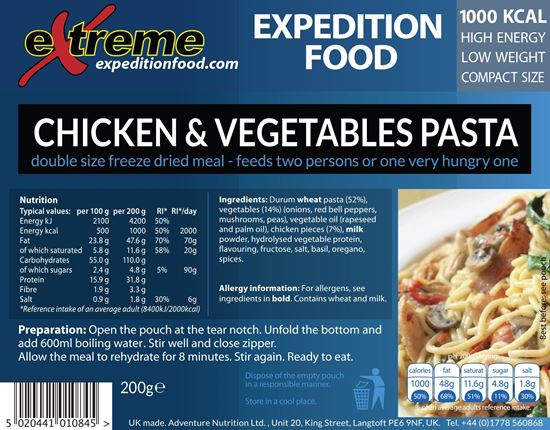 Picture of ***Special Order***     Extreme Freeze Dried Main Meal - 1000 Cal.