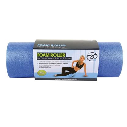 Picture of Mad Fitness: Foam Roller Blue Half Length: 15cm / 6" x 45cm / 18" (FROLLER6H)