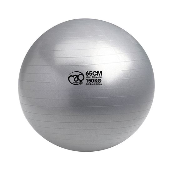 Picture of Mad Fitness: 150Kg Anti-Burst Swiss Ball & Pump - 65cm Silver (FBALL10065)