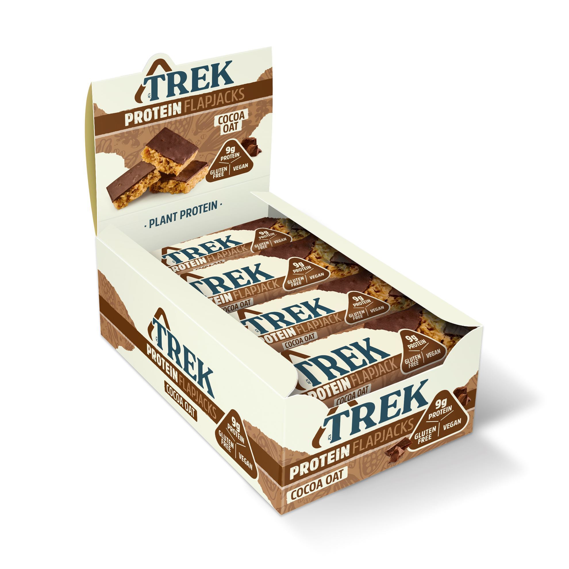 UNNU Ltd. Trek Vegan Protein Flapjacks (Box 16 x 50g Bars)