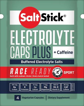 Picture of Salt Stick 4 Capsule Plus Caffeine Trial Pack Box (24 packs)