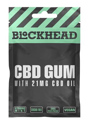 Picture of Blockhead CBD Gum - 12 Packs (7 x 3mg CBD gums per pack)