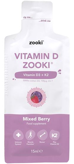 Picture of Zooki: Vitamin D (20 x 15ml Sachets): Mixed Berry Flavour