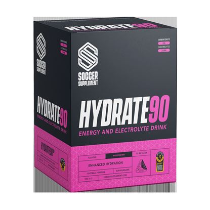 Picture of Soccer Supplements: Hydrate90® Sachets - Carbohydrate and Electrolyte powder (12 x 33g)