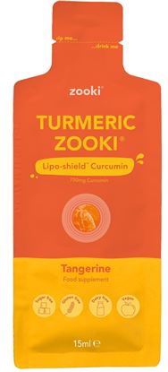 Picture of Zooki: Turmeric (30 x 15ml Sachets): Tangerine Flavour: BULK BOX NOT FOR RETAIL