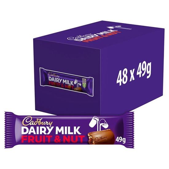 Picture of Cadbury Dairy Milk Fruit & Nut Chocolate Bar (48 x 49g)