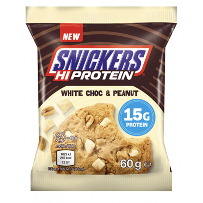 Picture of Snickers White Chocolate & Peanut Hi Protein Cookie (12 x 60g Cookies): OUT OF STOCK UNTIL DECEMBER