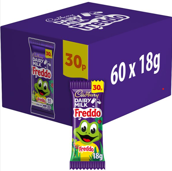 Picture of Cadbury Dairy Milk Freddo Bars (60 Bars x 18g) 30p Price Marked