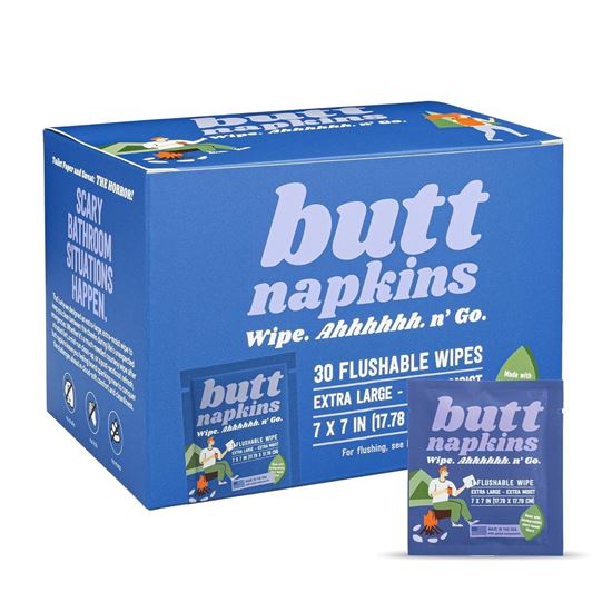 Picture of Butt Napkins - Camping Wipes (30 Pack)