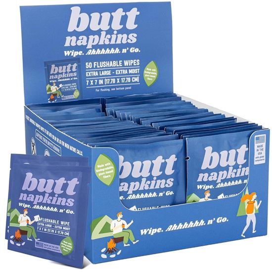 Picture of Butt Napkins - Camping Wipes (50 Pack)