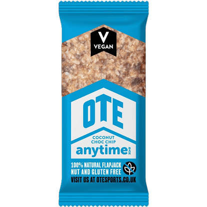 Picture of 70% OFF CLEARANCE: Anytime Bar: 100% Natural Flapjacks (16 x 62g) Flavour: Coconut Choc Chip - (SHORT-DATED BB: 23/09/25)