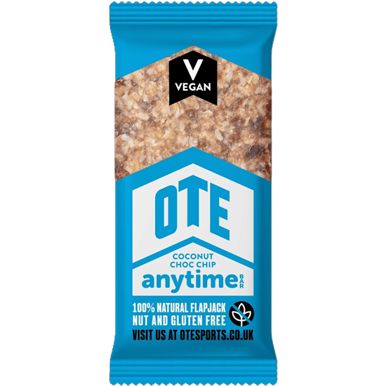 Picture of 70% OFF CLEARANCE: Anytime Bar: 100% Natural Flapjacks (16 x 62g) Flavour: Coconut Choc Chip - (SHORT-DATED BB: 23/09/25)