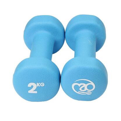 Picture of Mad Fitness: Blue Neoprene 2 KG Dumbbells (Pair) (FDBELL2)