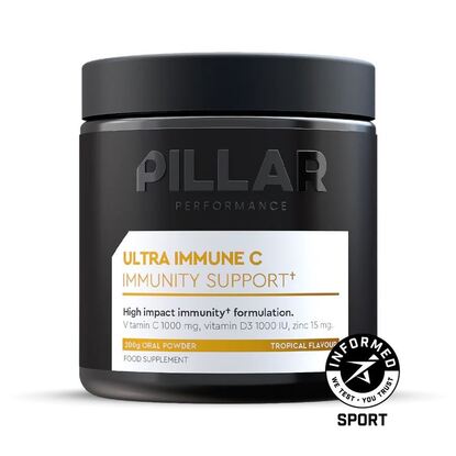 Picture of PILLAR Performance: ULTRA IMMUNE C - Tropical (200g Powder / 40 serves) Glass Jar