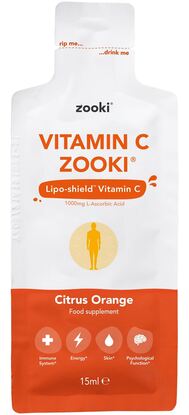 Picture of Zooki: Vitamin C (20 x 15ml Sachets): Citrus Orange Flavour