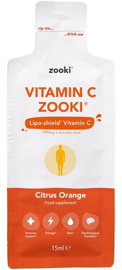 Picture of Zooki: Vitamin C (20 x 15ml Sachets): Citrus Orange Flavour