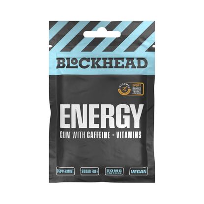 Picture of Blockhead Caffeine Gum - 12 Packs (7 x 50mg caffeine gums per pack)