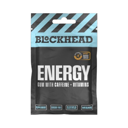 Picture of Blockhead Caffeine Gum - 12 Packs (7 x 50mg caffeine gums per pack)