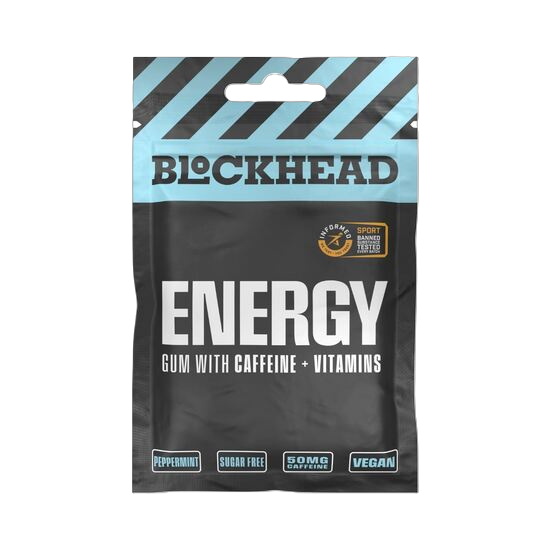 Picture of Blockhead Caffeine Gum - 12 Packs (7 x 50mg caffeine gums per pack)