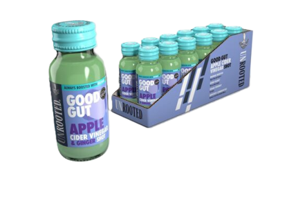 Show details for 70% OFF CLEARANCE: Unrooted: Baobab Boosted Apple Cider Vinegar Shots: 60ml Glass Bottles (12 pack) - (OUT OF DATE BB: 09/10/25) Picture of 70% OFF CLEARANCE: Unrooted: Baobab Boosted Apple Cider Vinegar Shots: 60ml Glass Bottles (12 pack) - (OUT OF DATE BB: 09/10/25)