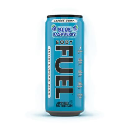 Picture of 50% OFF CLEARANCE: Applied Nutrition: Body Fuel Energy Drink (12 x 300ml cans) Blue Raspberry (SHORT DATED: BB 11/25)