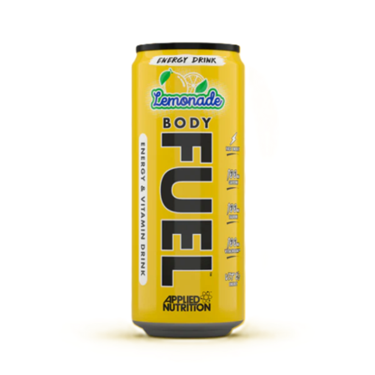 Picture of 50% OFF CLEARANCE: Applied Nutrition: Body Fuel Energy Drink (12 x 300ml cans) Lemonade (SHORT DATED: BB 11/25)