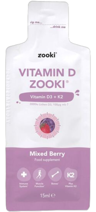 Picture of Zooki: Vitamin D (20 x 15ml Sachets): Mixed Berry Flavour