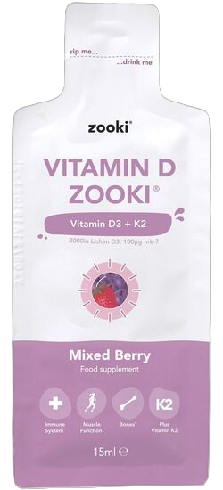 Picture of Zooki: Vitamin D (20 x 15ml Sachets): Mixed Berry Flavour