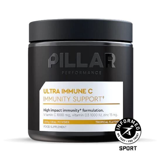 Picture of PILLAR Performance: ULTRA IMMUNE C - Tropical (200g Powder / 40 serves) Glass Jar
