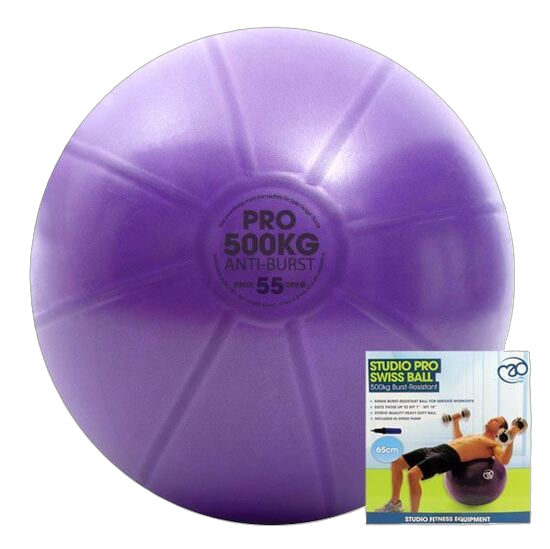Picture of Mad Fitness: 500Kg Swiss Ball & Pump - 55cm Purple (FBALLSP55K)