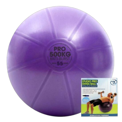 Picture of Mad Fitness: 500Kg Swiss Ball & Pump - 75cm Purple (FBALLSP75K)