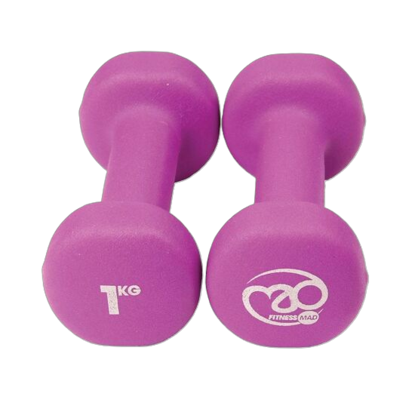Picture of Mad Fitness: Purple Neoprene 1 KG Dumbbells (Pair) (FDBELL1)