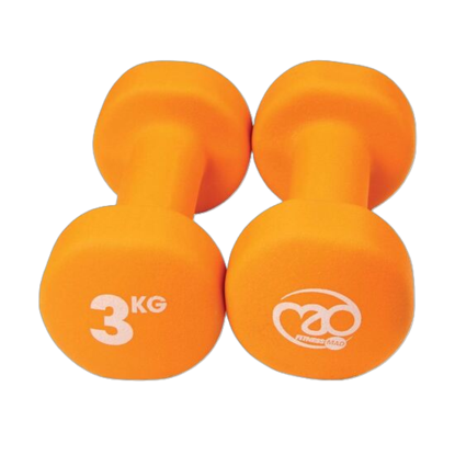Picture of Mad Fitness: Orange Neoprene 3 KG Dumbbells (Pair) (FDBELL3)